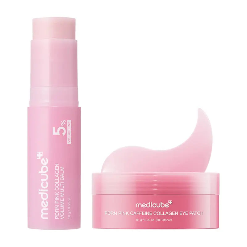[Medicube] PDRN Pink Collagen Volume Multi Balm | All in One Volufiline, PDRN, NAD Stick for Youthful-Looking, Helping Look of Fine Lines, Firming Care, Anti-Aging Care | for Under-Eyes, Neck, Forehead, Smile Lines, Lip Care | Korean Skincare